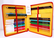 FILA / ENTELLA chiavari 80s italy astuccio completo pennarelli matite carosello