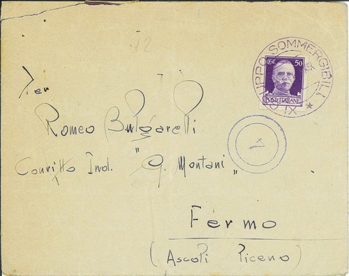 Busta affrancata cent - ., 50