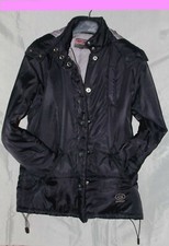  GIACCONE PIUMINO PARKA DONNA GUESS JEANS ANTIVENTO CAPPUCCIO  NERO - 40 