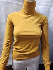 T-shirt a Collo Alto Oro Blu