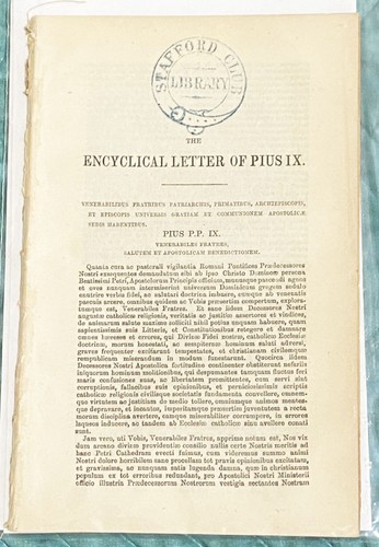 Pius the encyclical - pius, /