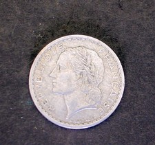 Moneta Francia RF 5 FRANCHI 1949 Republique Francaise