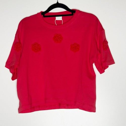 Shirt zara uncinetto fiori - t-shirt,