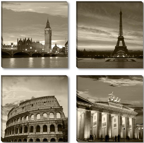 Quadro tela set 4x20x20 - quadro, su