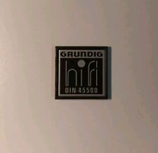 Targhetta Originale Stemma Logo Grundig Box   Perfetto Casse Diffusori  20x20mm