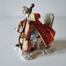 Statuina in porcellana Richard Ginori - suonatore contrabasso