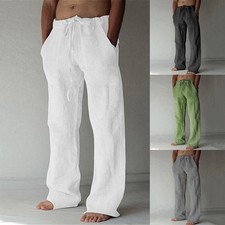 Pantalone uomo cotone lino