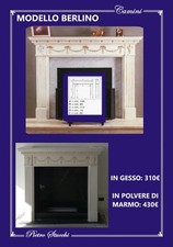 rivestimento per camino in gesso polvere di marmo MODELLO BERLINO