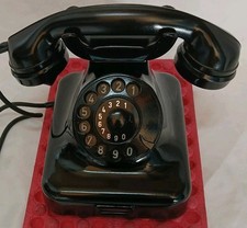 TELEFONO ANTICO SIEMENS W38, IN BACHELITE NERO