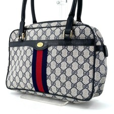 Vintage Gucci PVC handbag navy