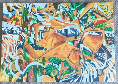 Quadro 70x50 cammelli - 70x50,,