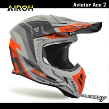 CASCO AIROH IN FIBRA CROSS ENDURO AVIATOR ACE 2 ECE 22.06 GROUND ORANGE MATT