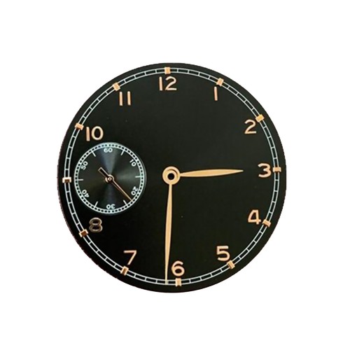 Quadrante orologio nero - +oro, 37