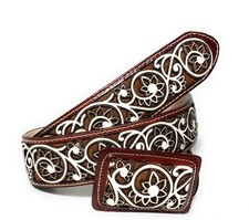 CINTURA UOMO WESTERN IN PELLE. CINTURA COWBOY RODEO. CINTO VAQUERO CINTO CHARRO LASER