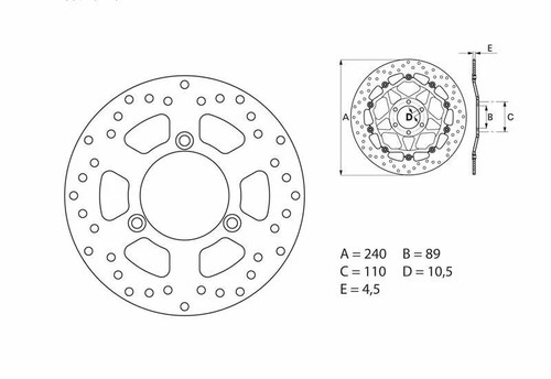 Disco freno rigido brembo - freno,