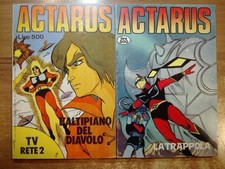 ACTARUS n° 1 e 2 edizioni Flash 1980 Goldrake robot fumetti cartoni TV