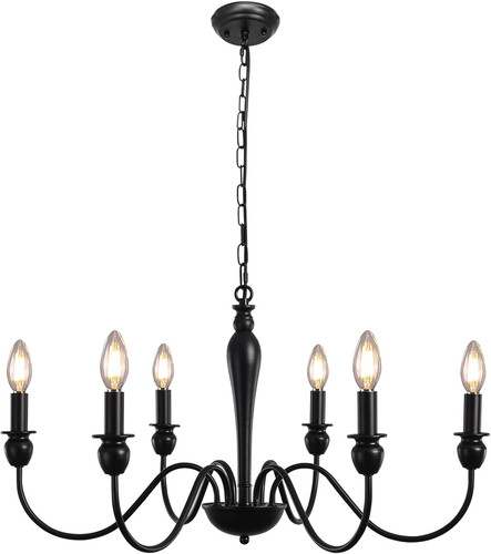 Lampadario nero industriale - nero,