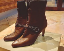 Sergio Rossi Stivaletti In Pelle Premium N.40 Indossati un paio di volte