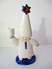 Goebel design Lisa Larson portacandela natalizio in ceramica bambino con stella
