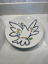 Piatto bianco dipinto a mano