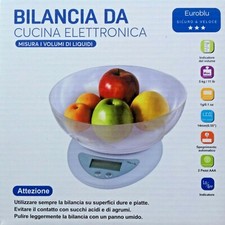 Bilancia Da Cucina Digitale Con Vaschetta Display LCD Portata Da 1 Grammo a 5 Kg