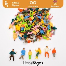 100x OO Gauge Sitting Figures in 1:76 Passengers Model Railway Subbuteo Fans
