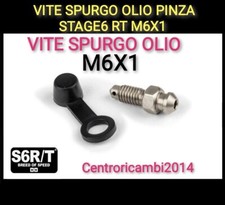 VITE SPURGO OLIO PINZA STAGE6 RT M6X1 CON TAPPO R/T MK2 PINZA FRENO A 4 PISTONCI