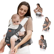 Marsupio Neonato Besrey Porta Bambino con Sedile Ergonomico Neonati Bebè Cotone