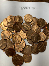 1973-S "BU" LINCOLN MEMORIAL CENT PENNY ROLL 50 MONETE