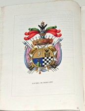1843 ARALDICA STEMMA FAMIGLIA LOCHS BERGAMO