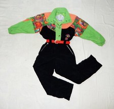 Tuta da sci donna tutto in uno NOVANTOTTO VINTAGE anni 90 mai indossata, M-46IT, 16UK, Multic.
