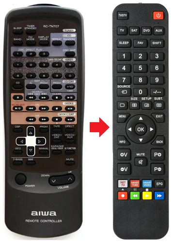 Telecomando adatto per aiwa - telecomando,