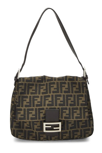 Fendi brown zucca canvas mama - brown,