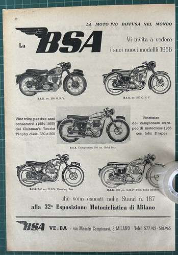 Rara pubblicità modelli moto - pubblicità,