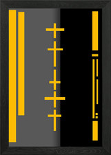 strada e croce con cornice