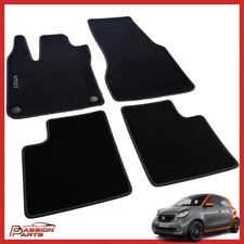 TAPPETI SMART FORFOUR 453 4 POSTI DAL 2014 IN VELLUTO CON RICAMO E 2 FISSAGGI