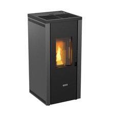 King stufa a pellet evo92 5.0 ,colore grigio, 8,3 kw-n, ermetica, rivestimento i