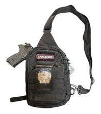Marsupio Tattico Molle Monospalla Nero CROSSBODY Bag Mil-Tec Carabinieri