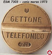 1973 GETTONE TELEFONICO ESM 7303 in gettoni da telefono di raro medaglia token @
