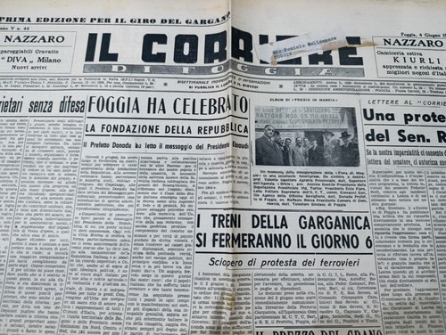 Corriere foggia 1949 - corriere,
