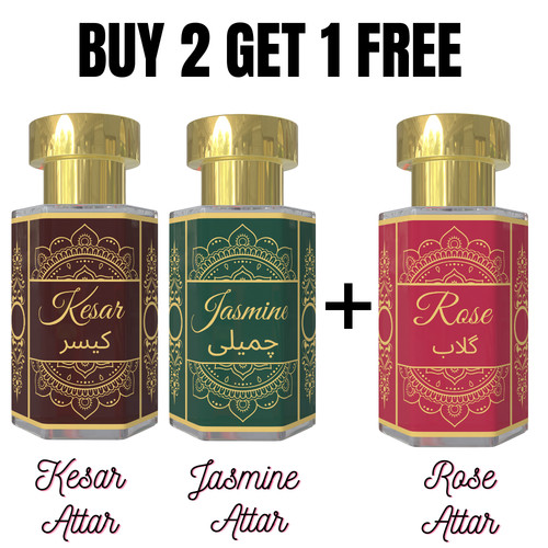Kesar jasmine attar combo - &,