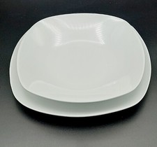 Servizio Tavola  Piatti Porcellana Quadrato Bianco 18 pz Villalta  90455