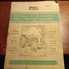 MANUALE DI ISTRUZIONE PER SERVIZIO E MANUTENZIONE DEL TRATTORE FERGUSON ANNI 30