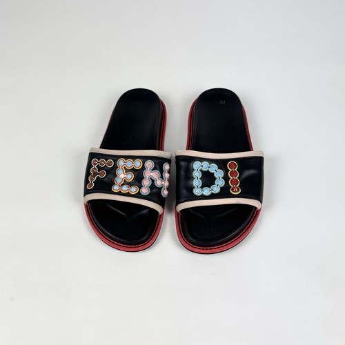 Sandali fendi neri pelle - sandali,