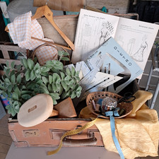 🟢 METODO SITAM con squadre da sarto VALIGIA  CARTONE anni  '40  VINTAGE 