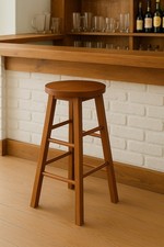 Sgabello alto H65/75cm da BAR PUB COUNTRY in legno By IL BAULE PERSONALIZZABILE