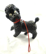 giocattolo vintage pupazzo cane plastica barboncino nero 1960 anni 60