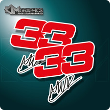 2 Adesivi #33 Max Verstappen