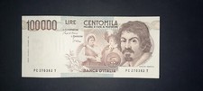 100000 lire caravaggio 1°