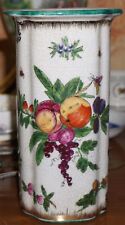 GRANDE VASO DI PORCELLANA DIPINTA-FIORI-MEISSEN MP?- H21 cm